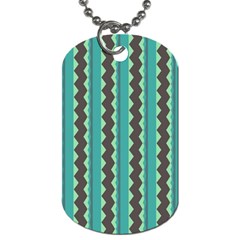 Background Chevron Blue Dog Tag (two Sides) by HermanTelo