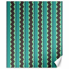 Background Chevron Blue Canvas 8  X 10  by HermanTelo