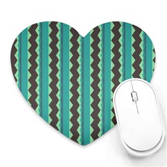 Background Chevron Blue Heart Mousepads by HermanTelo