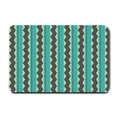 Background Chevron Blue Small Doormat  by HermanTelo