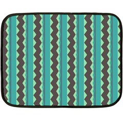 Background Chevron Blue Fleece Blanket (mini) by HermanTelo