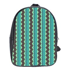 Background Chevron Blue School Bag (large)