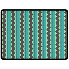 Background Chevron Blue Fleece Blanket (large) 