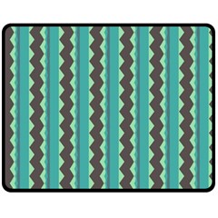 Background Chevron Blue Fleece Blanket (medium)  by HermanTelo