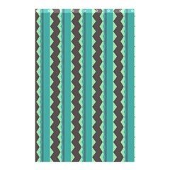 Background Chevron Blue Shower Curtain 48  X 72  (small)  by HermanTelo