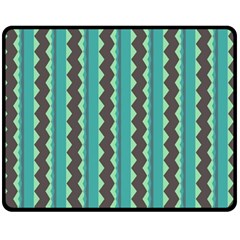 Background Chevron Blue Double Sided Fleece Blanket (medium) 