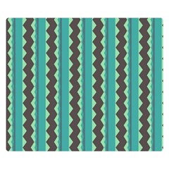 Background Chevron Blue Double Sided Flano Blanket (small)  by HermanTelo