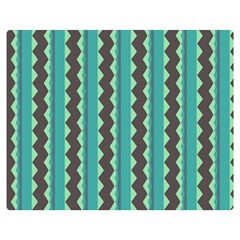 Background Chevron Blue Double Sided Flano Blanket (medium)  by HermanTelo