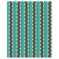 Background Chevron Blue Drawstring Bag (small)