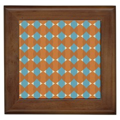 Pattern Brown Triangle Framed Tile by HermanTelo