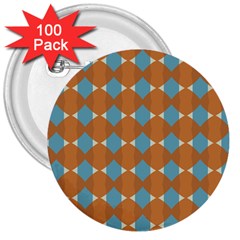 Pattern Brown Triangle 3  Buttons (100 Pack)  by HermanTelo