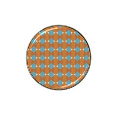 Pattern Brown Triangle Hat Clip Ball Marker (4 Pack) by HermanTelo