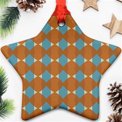 Pattern Brown Triangle Star Ornament (two Sides)