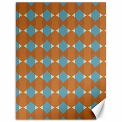 Pattern Brown Triangle Canvas 12  X 16 