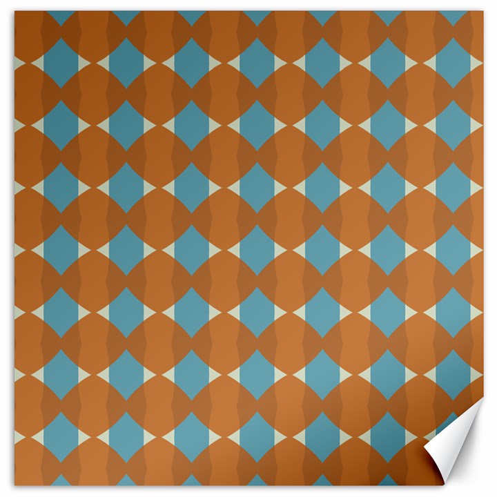 Pattern Brown Triangle Canvas 16  x 16 