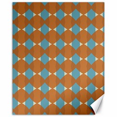 Pattern Brown Triangle Canvas 16  X 20 