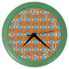 Pattern Brown Triangle Color Wall Clock by HermanTelo