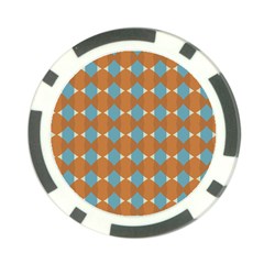 Pattern Brown Triangle Poker Chip Card Guard by HermanTelo