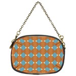 Pattern Brown Triangle Chain Purse (One Side) Front