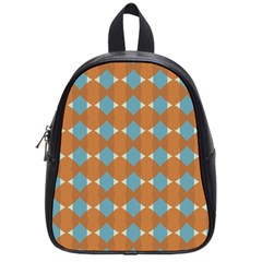 Pattern Brown Triangle School Bag (small)