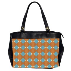 Pattern Brown Triangle Oversize Office Handbag (2 Sides)