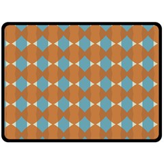 Pattern Brown Triangle Fleece Blanket (large)  by HermanTelo