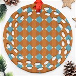 Pattern Brown Triangle Ornament (Round Filigree) Front