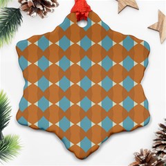 Pattern Brown Triangle Ornament (snowflake)