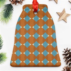 Pattern Brown Triangle Ornament (bell) by HermanTelo