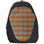 Pattern Brown Triangle Backpack Bag Front