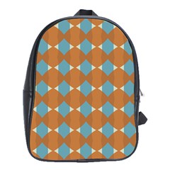 Pattern Brown Triangle School Bag (xl)