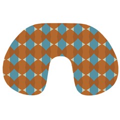 Pattern Brown Triangle Travel Neck Pillow