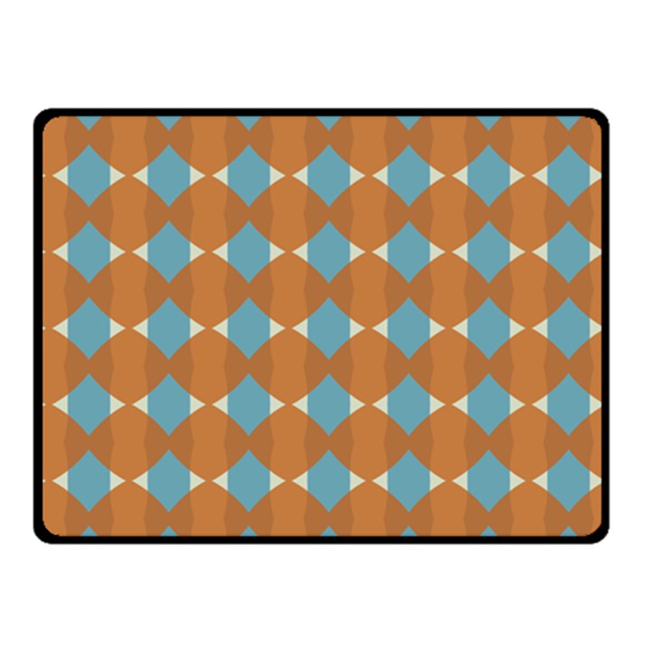 Pattern Brown Triangle Double Sided Fleece Blanket (Small) 