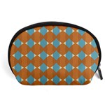 Pattern Brown Triangle Accessory Pouch (Large) Front