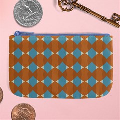 Pattern Brown Triangle Large Coin Purse