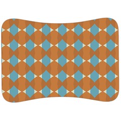 Pattern Brown Triangle Velour Seat Head Rest Cushion