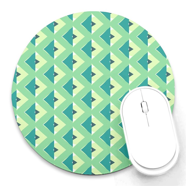 Background Chevron Green Round Mousepads