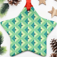 Background Chevron Green Ornament (star) by HermanTelo