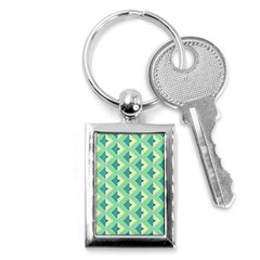 Background Chevron Green Key Chain (rectangle) by HermanTelo