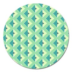 Background Chevron Green Magnet 5  (round) by HermanTelo