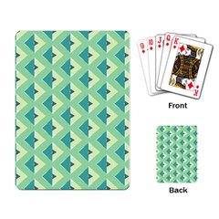 Background Chevron Green Playing Cards Single Design (rectangle) by HermanTelo