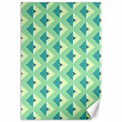 Background Chevron Green Canvas 12  X 18  by HermanTelo