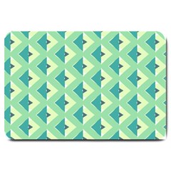 Background Chevron Green Large Doormat  by HermanTelo