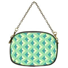 Background Chevron Green Chain Purse (two Sides)