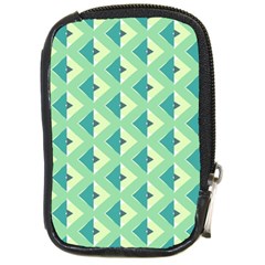 Background Chevron Green Compact Camera Leather Case