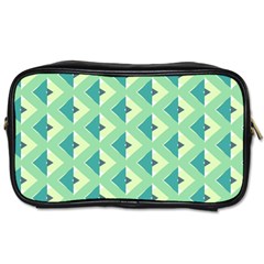 Background Chevron Green Toiletries Bag (two Sides)