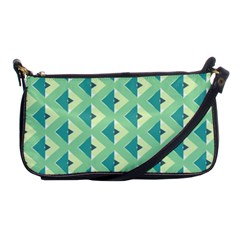 Background Chevron Green Shoulder Clutch Bag