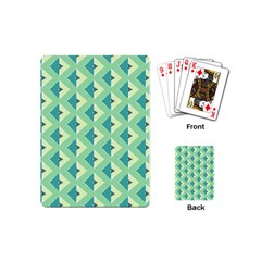 Background Chevron Green Playing Cards Single Design (mini)