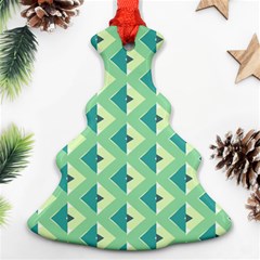 Background Chevron Green Ornament (christmas Tree)  by HermanTelo