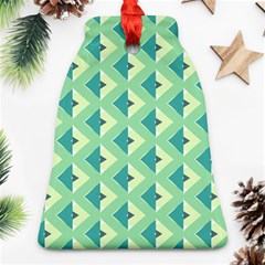 Background Chevron Green Ornament (bell) by HermanTelo